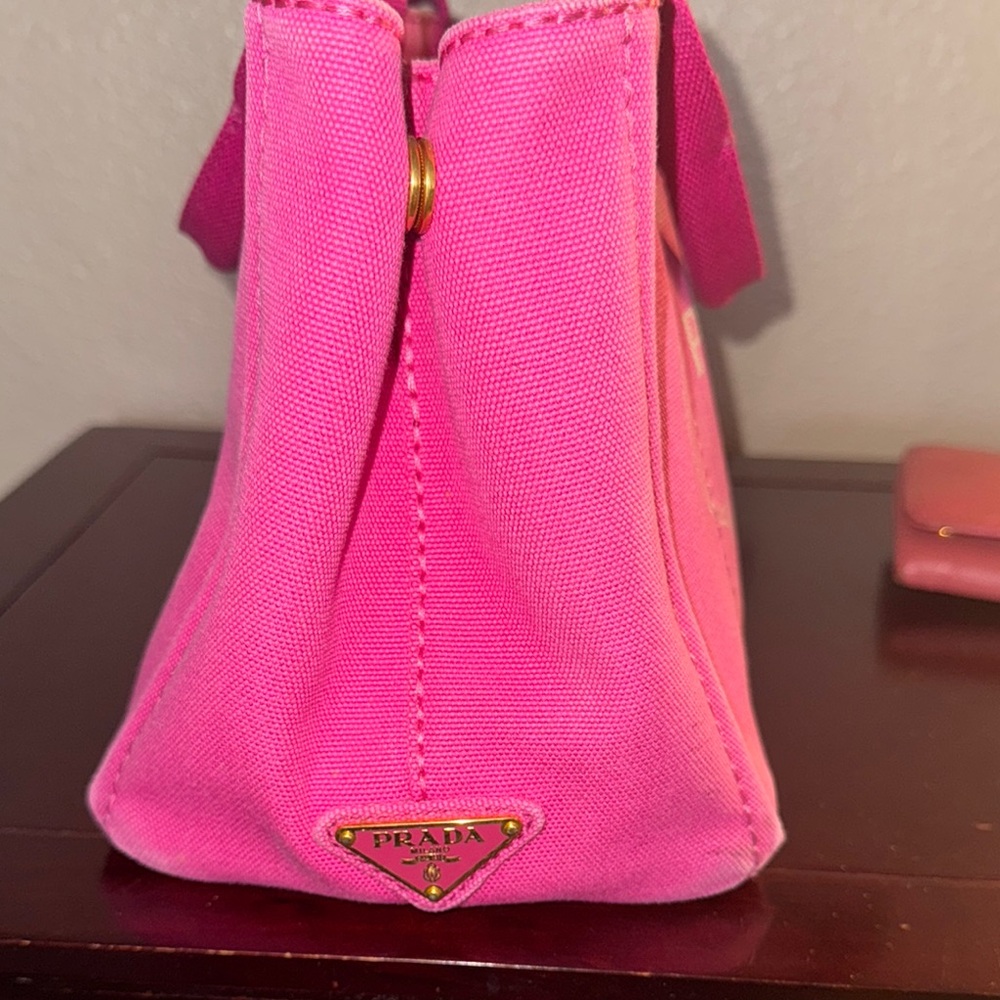 Prada Pink Canvas Tote Bag - Picture 9 of 9